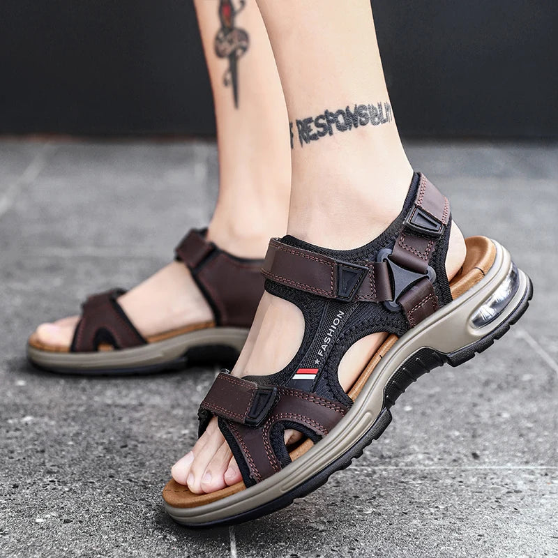 Genuine Leather Men's Summer Sandals