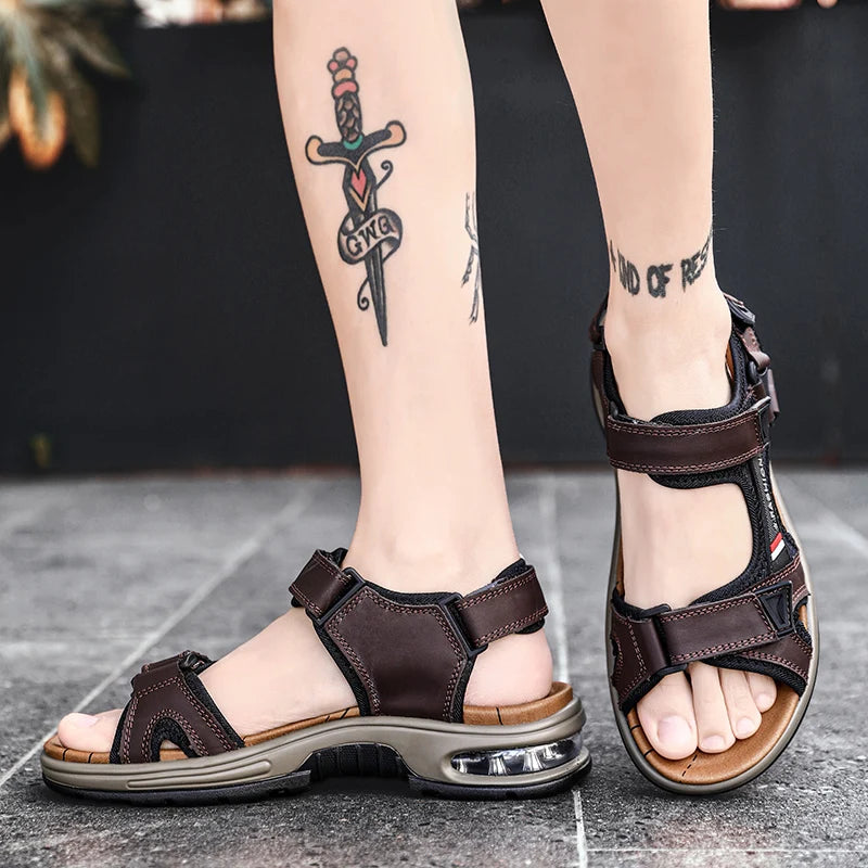 Genuine Leather Men's Summer Sandals