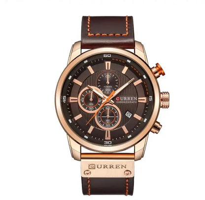 Men's Leather Sports Chronograph Watches