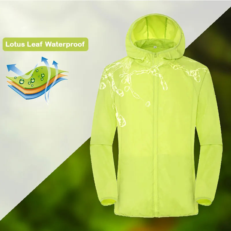 Men Women Hiking Jacket Waterproof