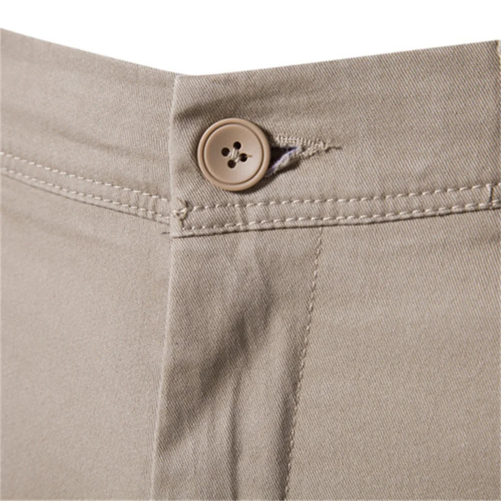 Men's Solid Color Slim Fit Cotton Pants