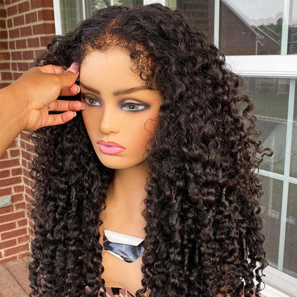 Women's Kinky Curly Lace Frontal 100% human hair Wig