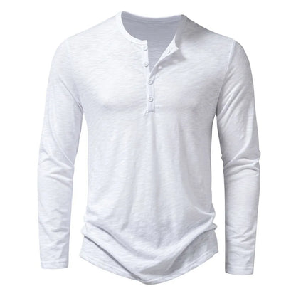 Men's Long Sleeve Casual Button T-Shirts