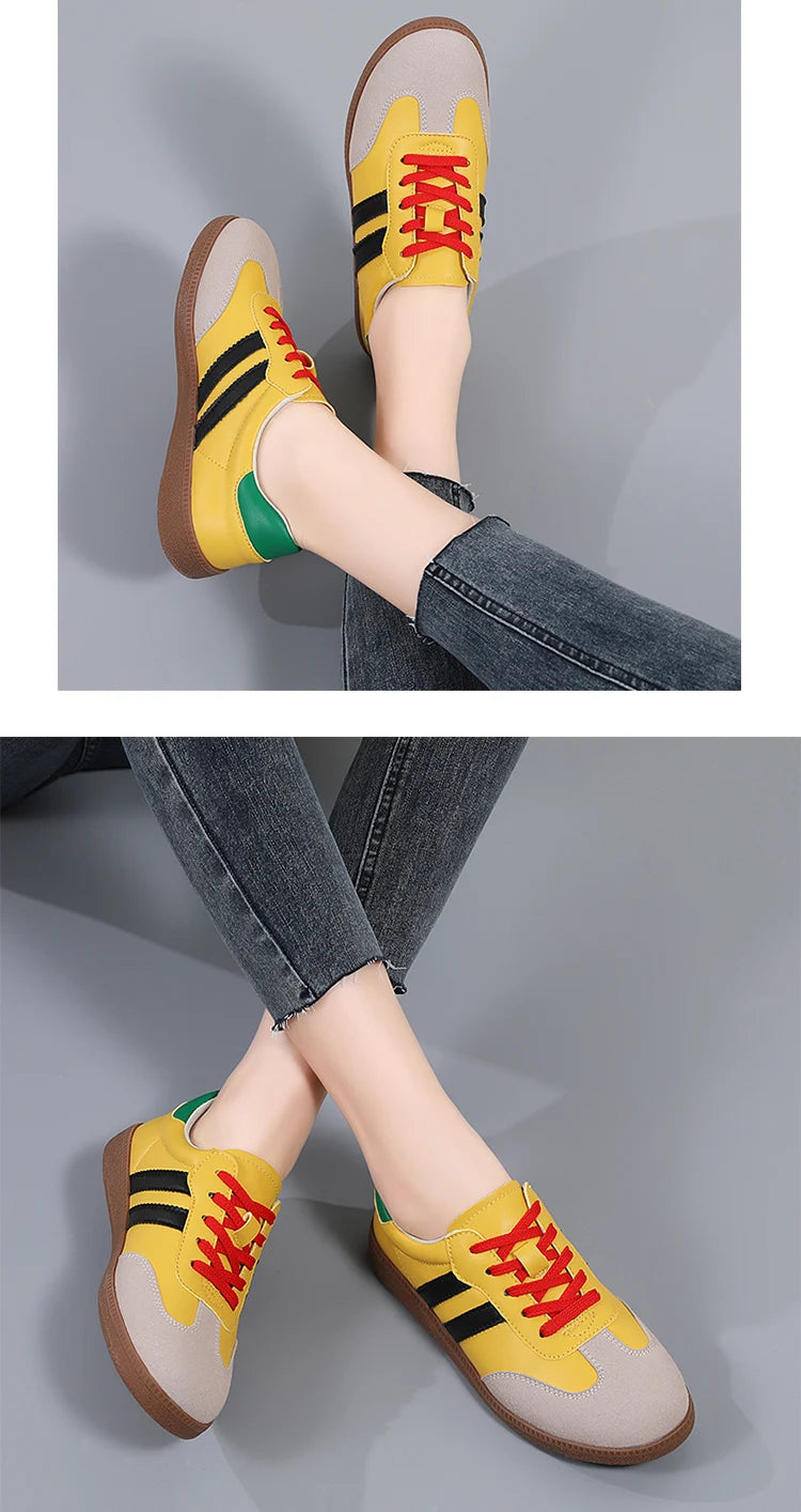 Women's Autumn Trend Causal Shoes Comfortable and Versatile Flat Shoes Outdoor Fashion Walking Skateboard Shoes Female 2024 New