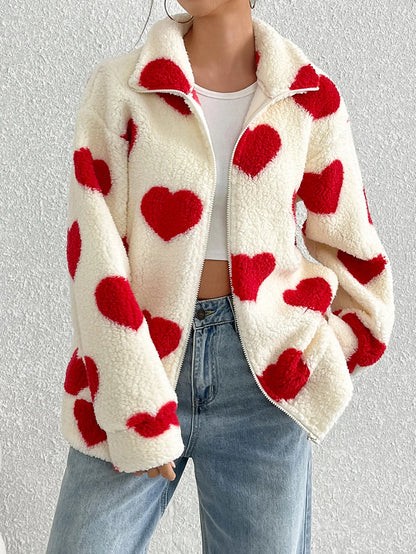 women's winter valentine cardigan sweater