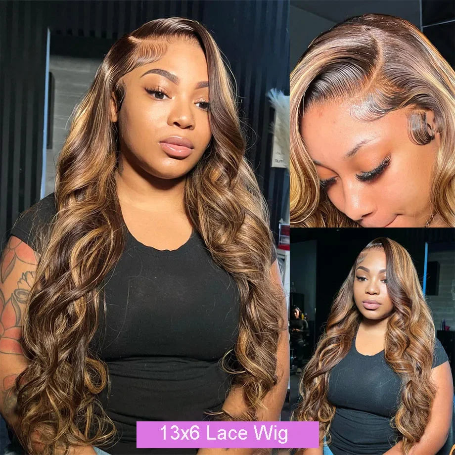 Women's Highlight Body Wave Lace Front Wig