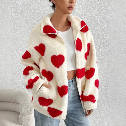 women's winter valentine cardigan sweater