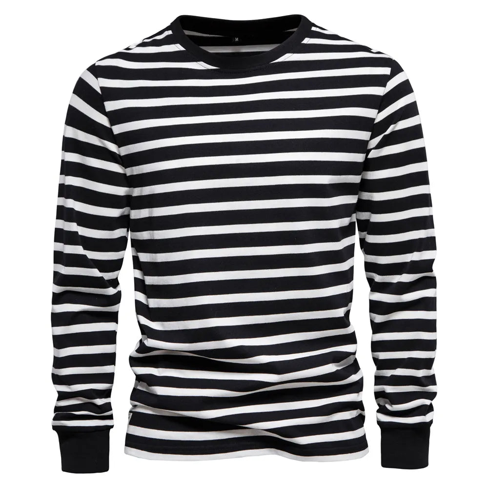 Men Fashion Comfortable Cotton Long Sleeve T-shirt