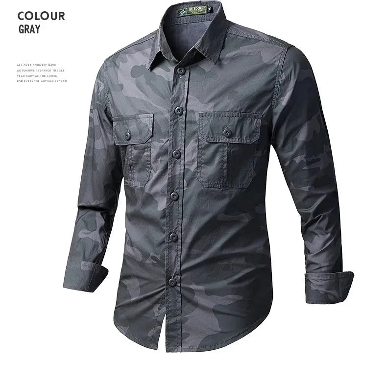 Men's Long Sleeved Shirt Autumn Winter Casual Workwear Shirt