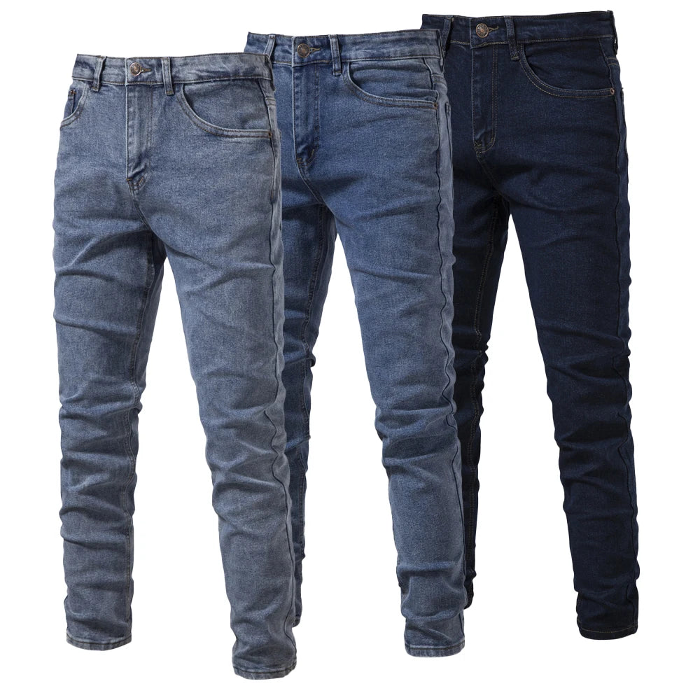 Men's Slim Fit Straight Denim Jeans Pants