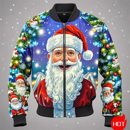 Men Women Autumn Fashion Christmas Printing Jacket