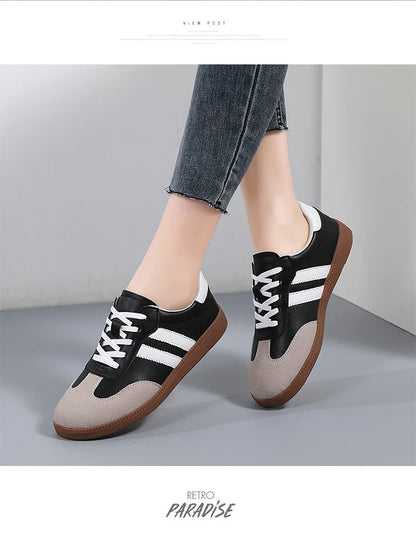 Women's Autumn Trend Causal Shoes Comfortable and Versatile Flat Shoes Outdoor Fashion Walking Skateboard Shoes Female 2024 New