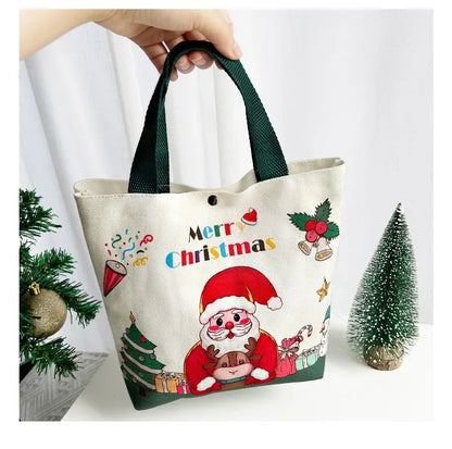 Christmas Decor Gift Bag Cartoon Santa Claus