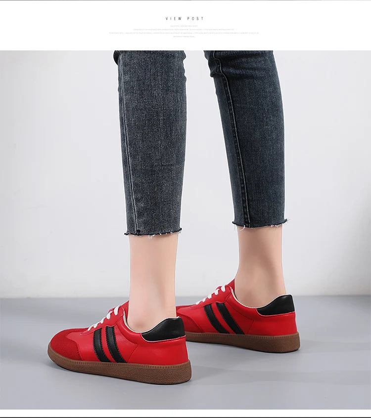 Women's Autumn Trend Causal Shoes Comfortable and Versatile Flat Shoes Outdoor Fashion Walking Skateboard Shoes Female 2024 New