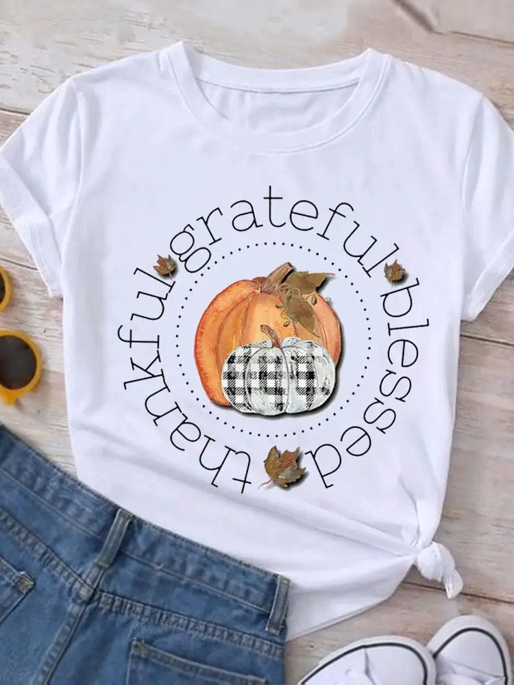 Pumpkin Thanksgiving Fall Autumn  T-shirt