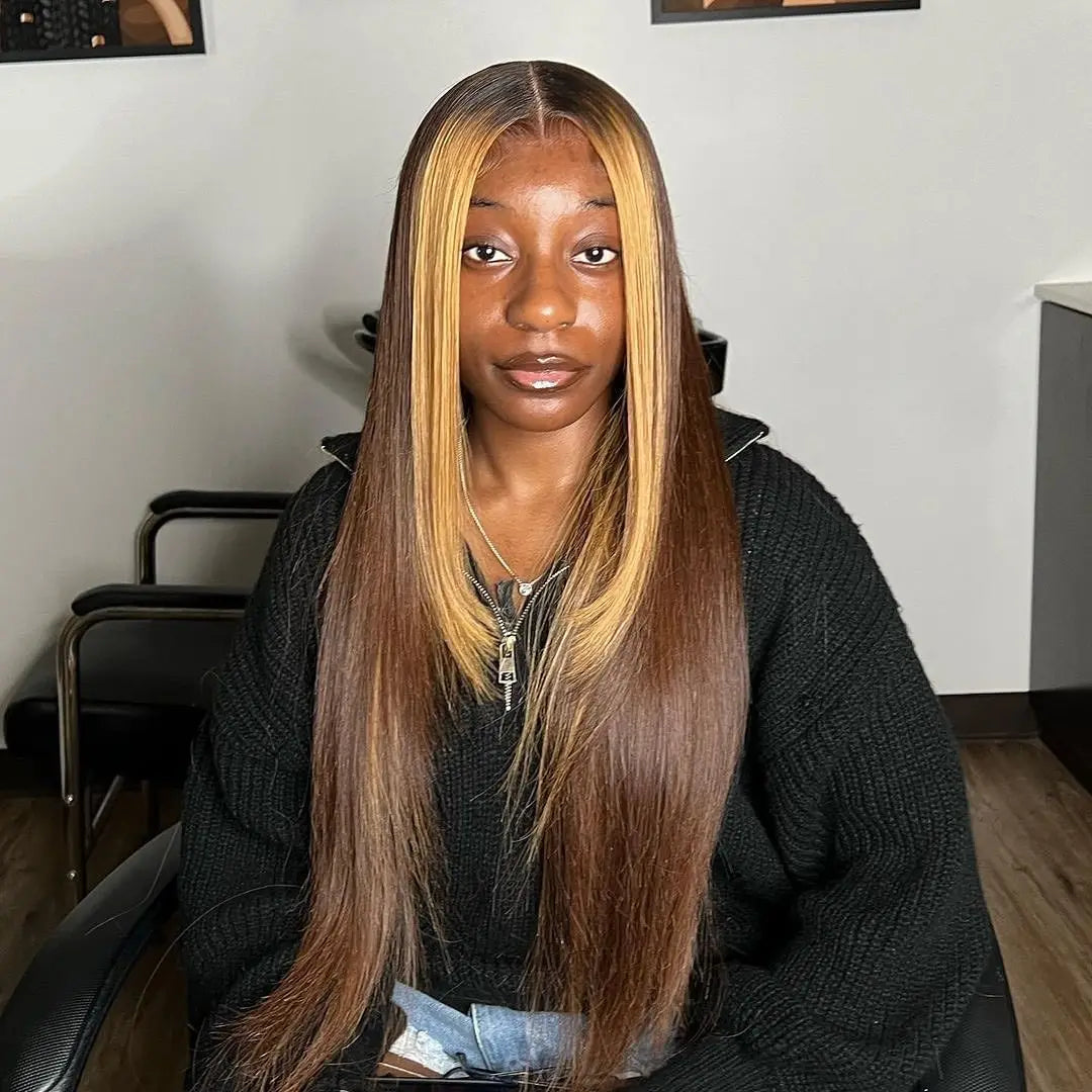 13x4 straight lace front wigs for black women