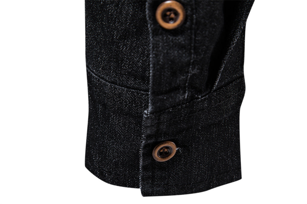 Men's Cotton Denim Long Sleeve Shirt