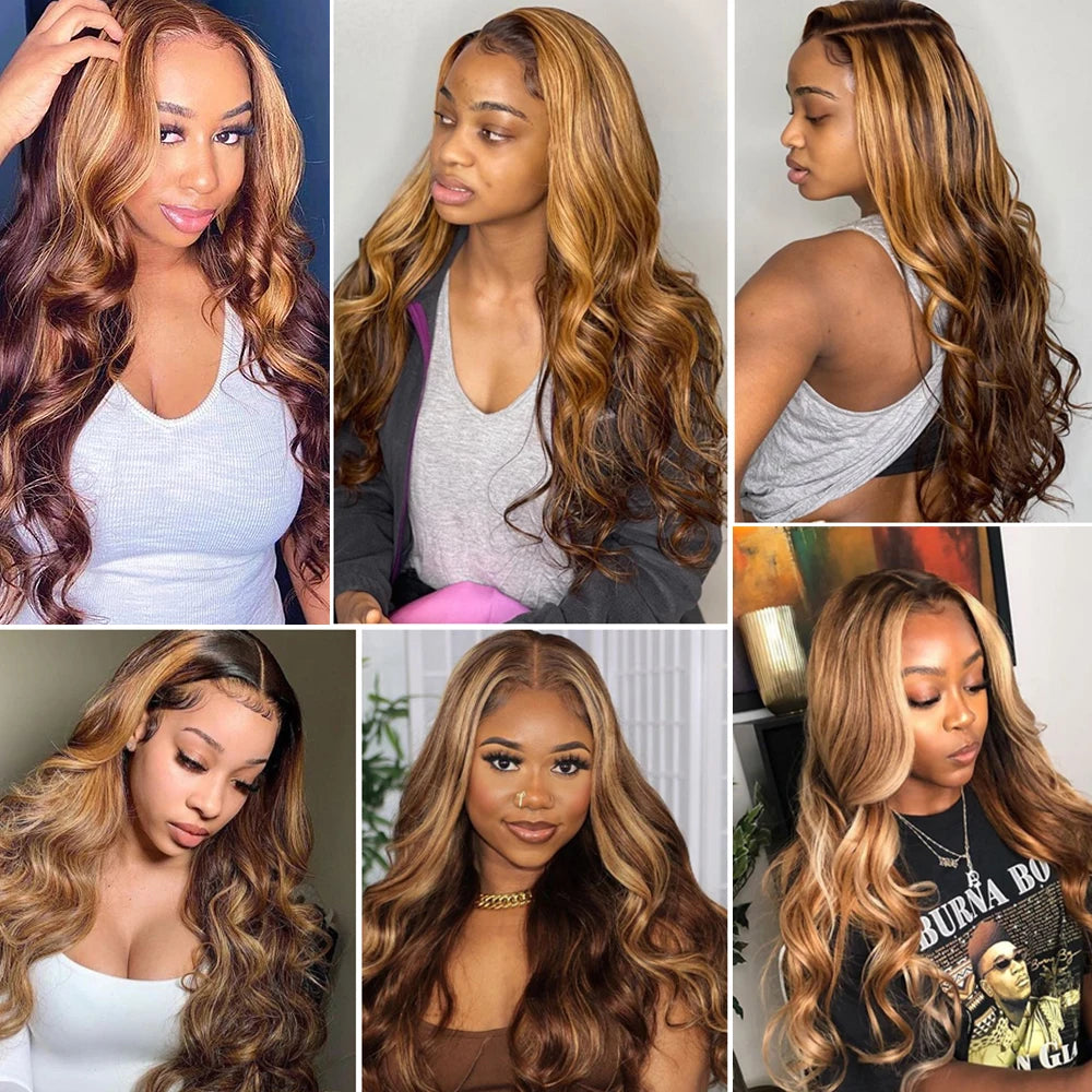 Women's Highlight Body Wave Lace Front Wig