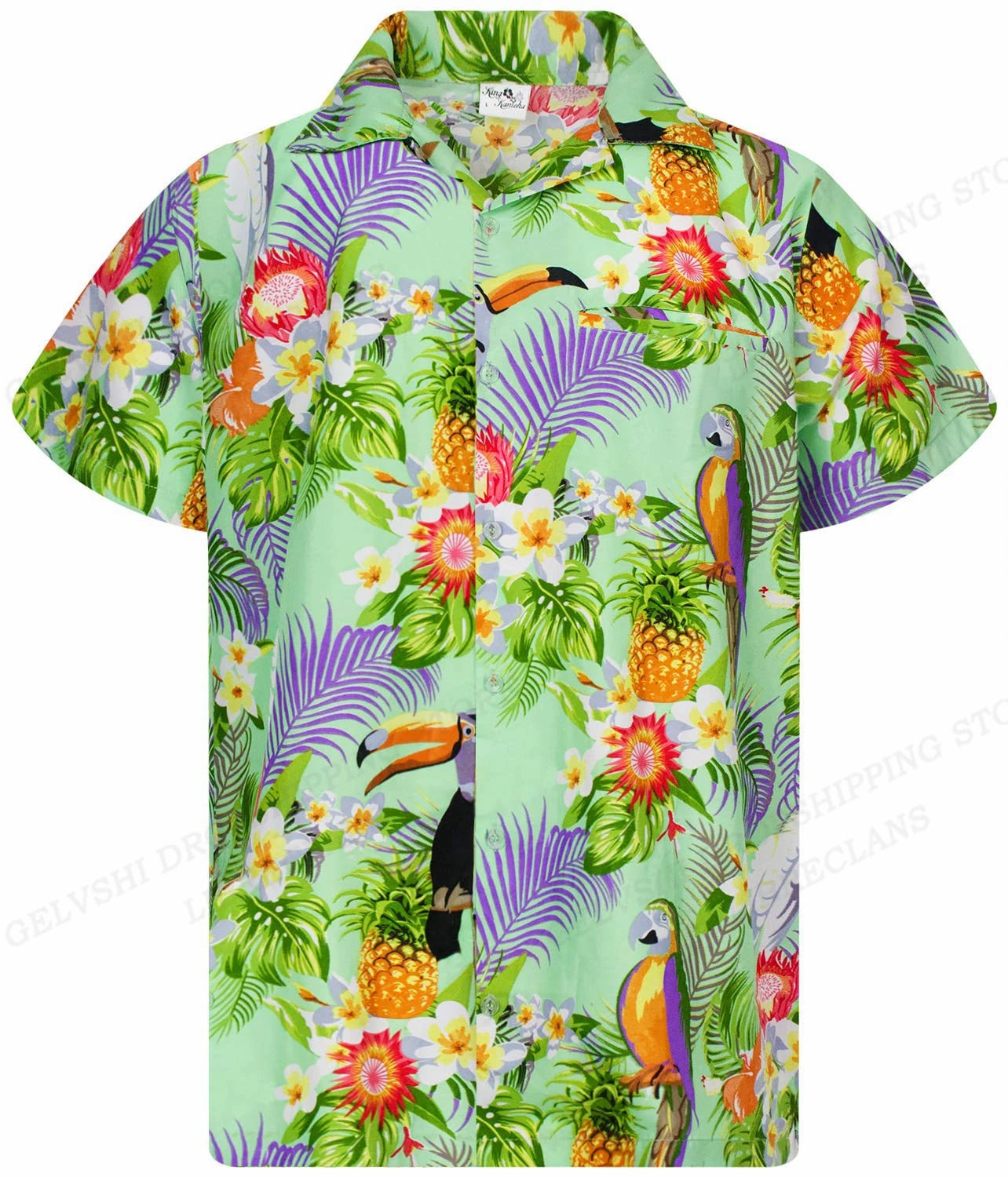 Tropical Hawaiian Shirt for Men