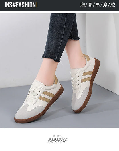 Women's Autumn Trend Causal Shoes Comfortable and Versatile Flat Shoes Outdoor Fashion Walking Skateboard Shoes Female 2024 New