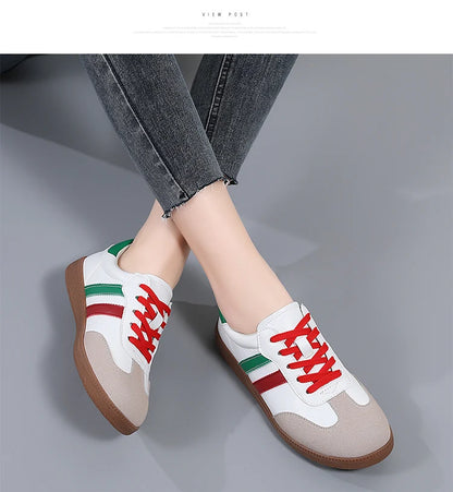 Women's Autumn Trend Causal Shoes Comfortable and Versatile Flat Shoes Outdoor Fashion Walking Skateboard Shoes Female 2024 New