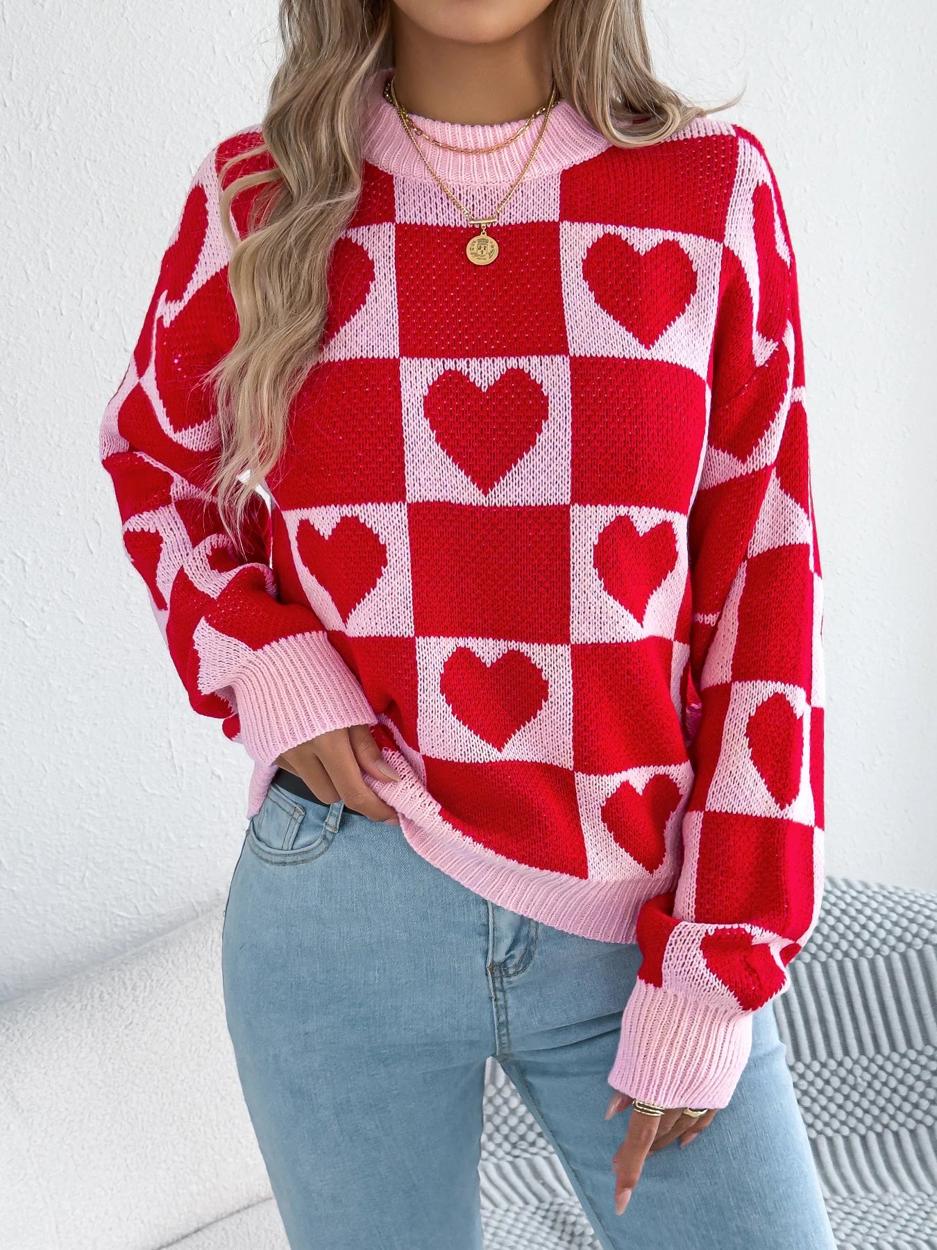 Autumn and Winter Women Sweater Valentine's Day