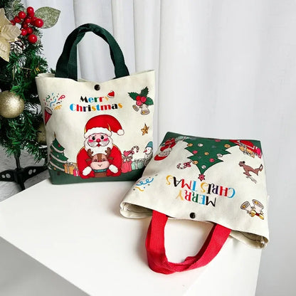 Christmas Decor Gift Bag Cartoon Santa Claus