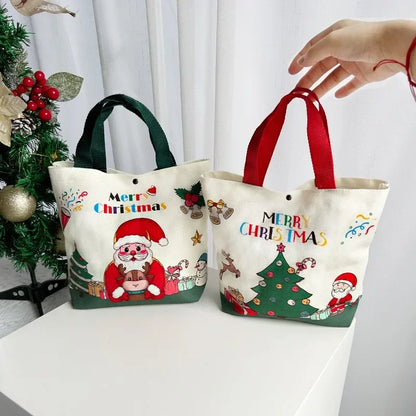 Christmas Decor Gift Bag Cartoon Santa Claus