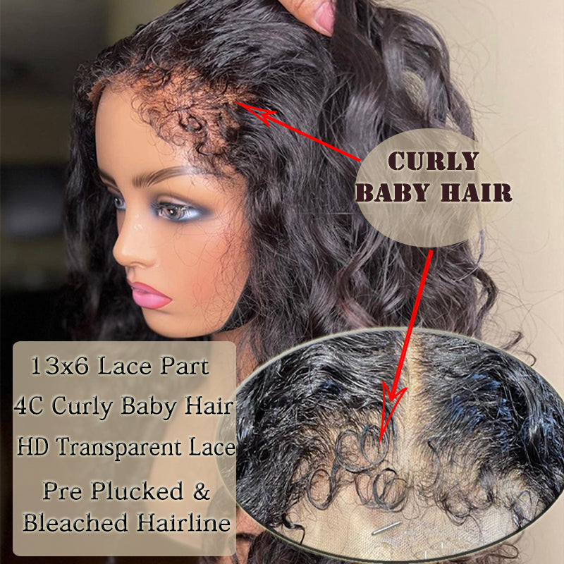 Women's Kinky Curly Lace Frontal 100% human hair Wig