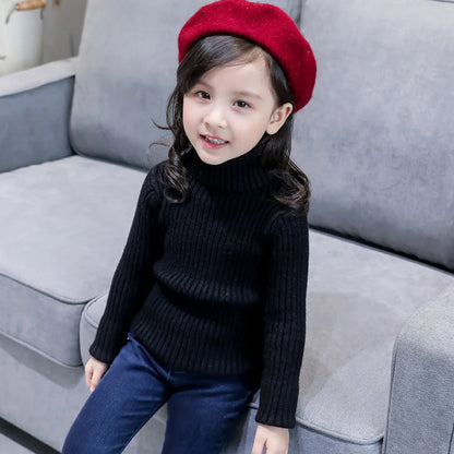 Girl's Winter Turtleneck Knitted Sweaters