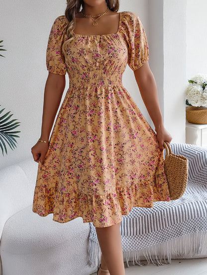 Spring and Summer Women's Ruffled Edge Dresses