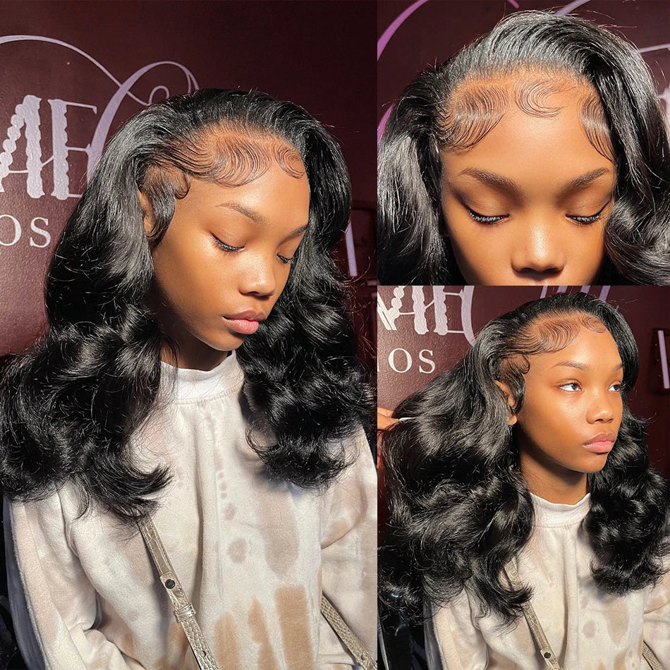 Human Hair Transparent Lace Frontal Wigs