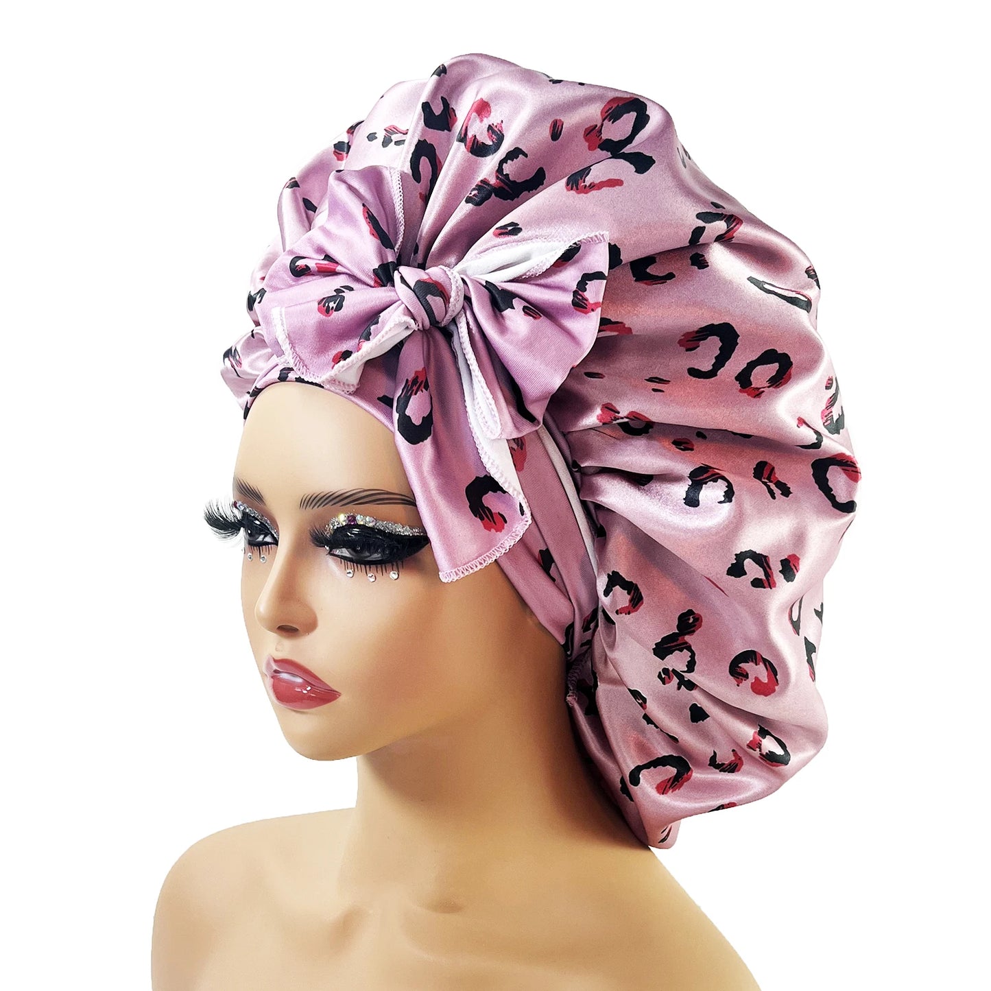 Women's large bonnet with tie band