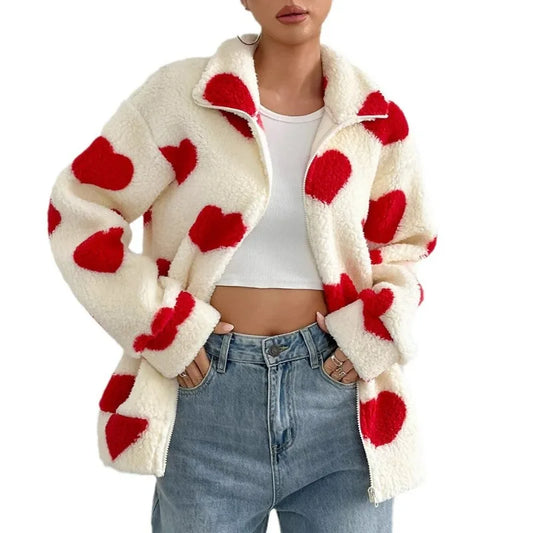 women's winter valentine cardigan sweater