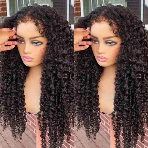 Human Hair Lace Wig Kinky Curly Edged - Misthere K.