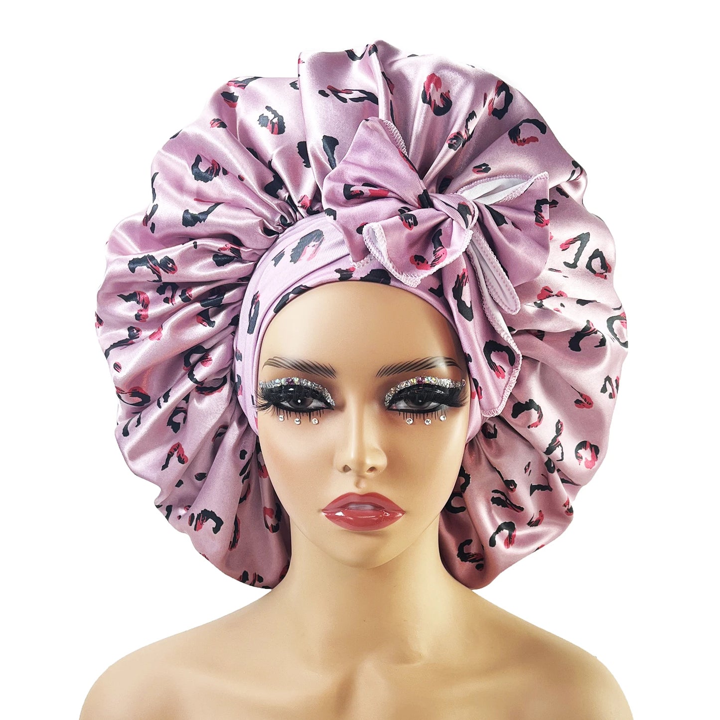 Women's large bonnet with tie band