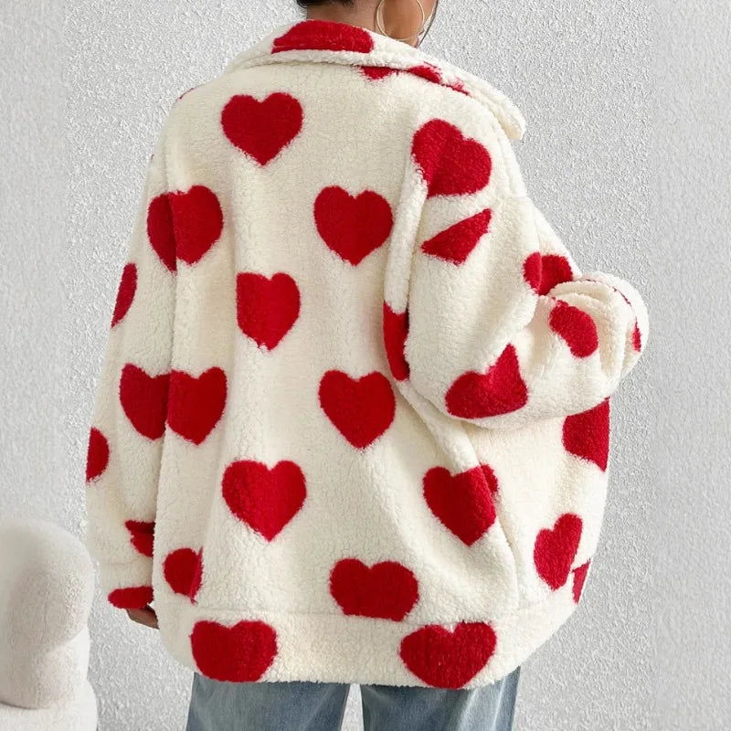 women's winter valentine cardigan sweater