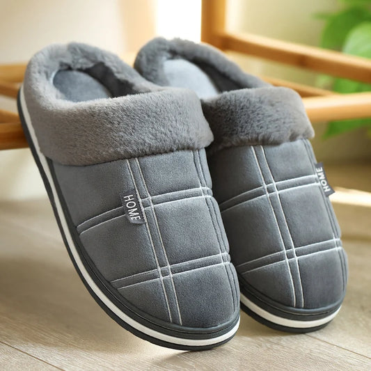 Winter Plush Indoor Warm Slippers for men