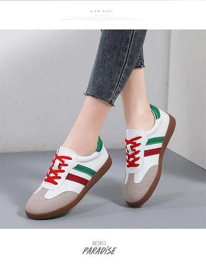 Women's Autumn Trend Causal Shoes Comfortable and Versatile Flat Shoes Outdoor Fashion Walking Skateboard Shoes Female 2024 New