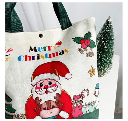 Christmas Decor Gift Bag Cartoon Santa Claus