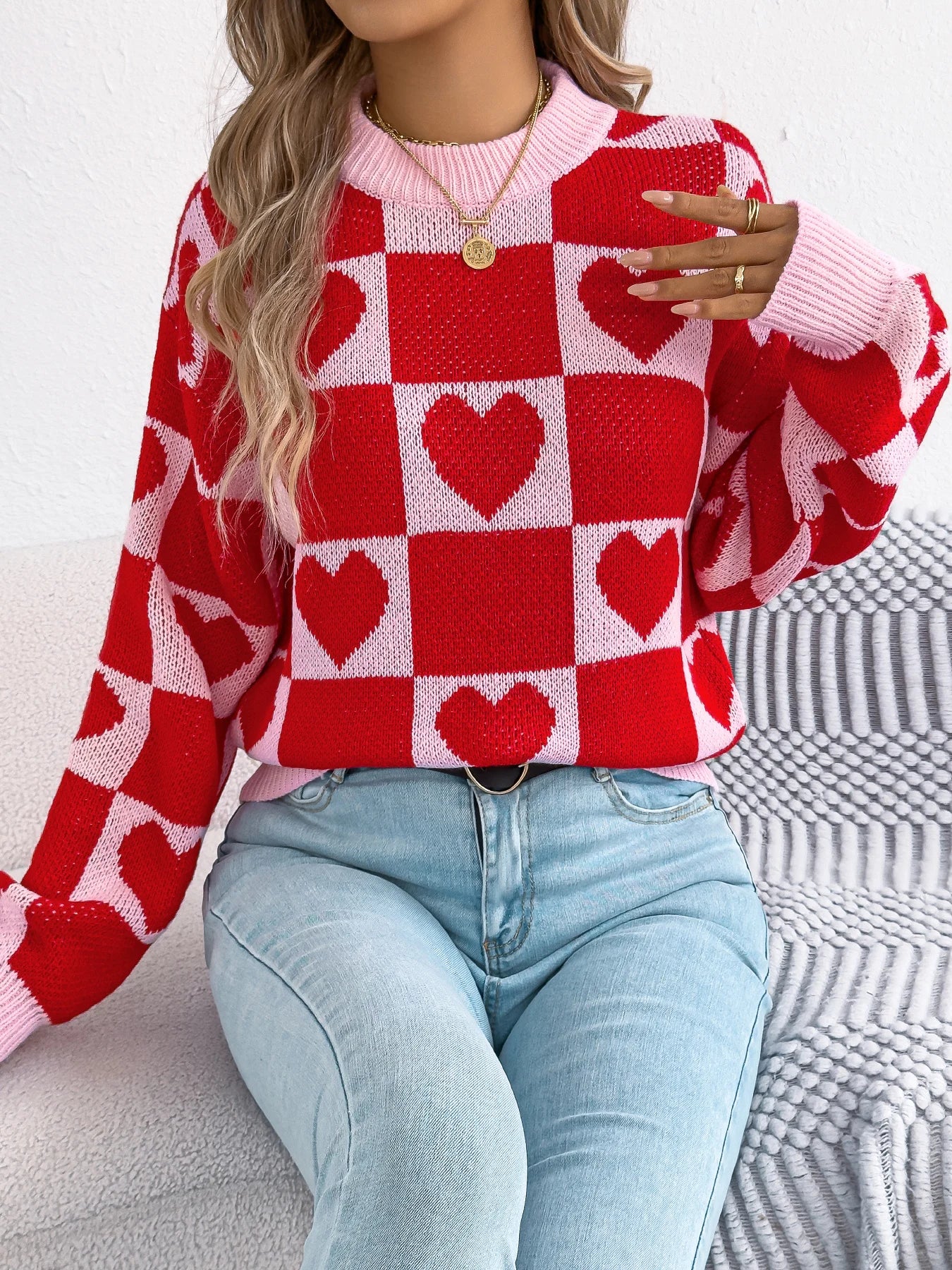 Autumn and Winter Women Sweater Valentine's Day