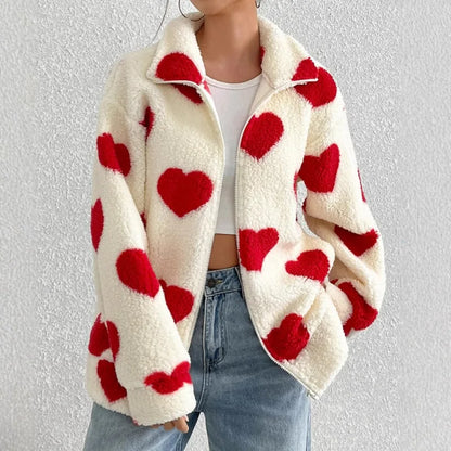 women's winter valentine cardigan sweater