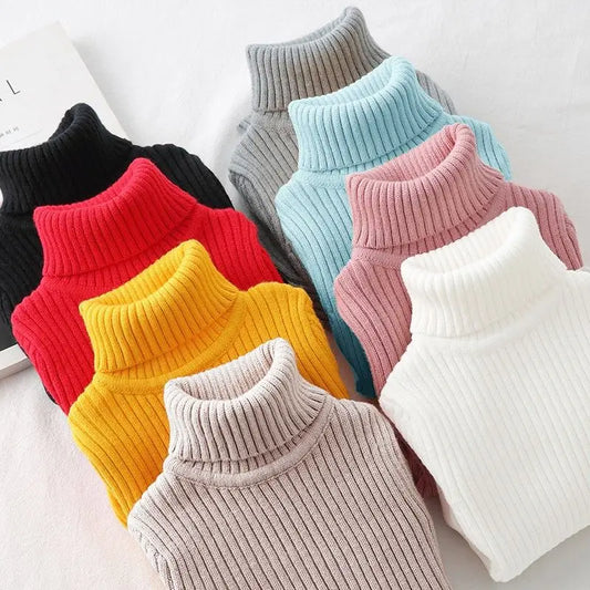 Girl's Winter Turtleneck Knitted Sweaters