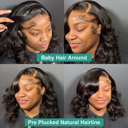 Human Hair Transparent Lace Frontal Wigs