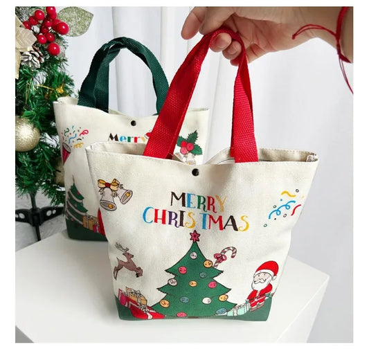 Christmas Decor Gift Bag Cartoon Santa Claus