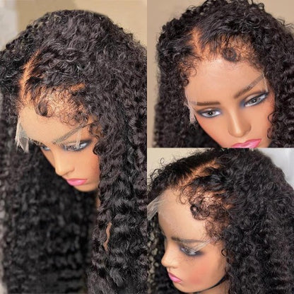 Kinky Curly Edges Lace Frontal Closure Wig