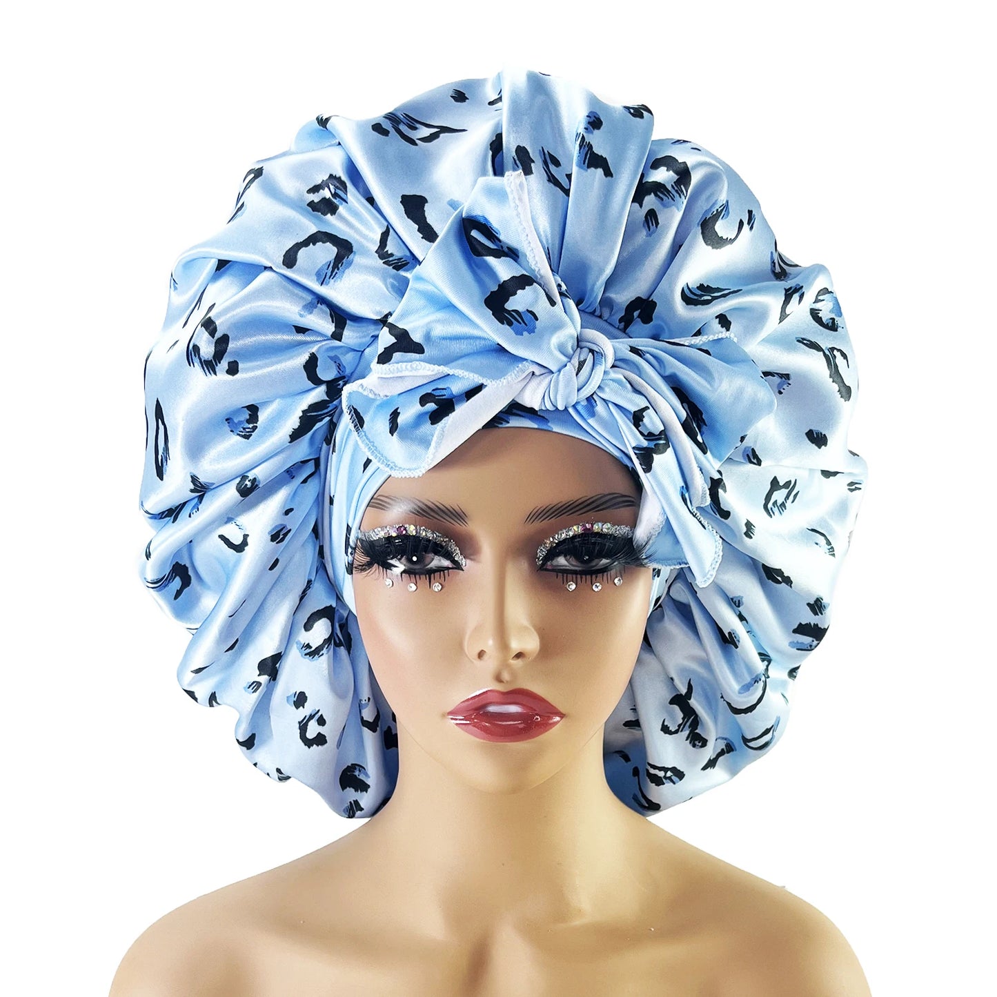 Women's large bonnet with tie band