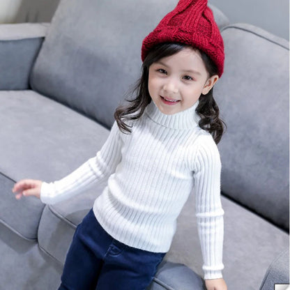 Girl's Winter Turtleneck Knitted Sweaters