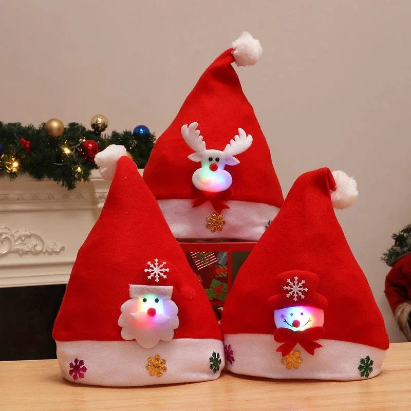 Santa hat with led lights