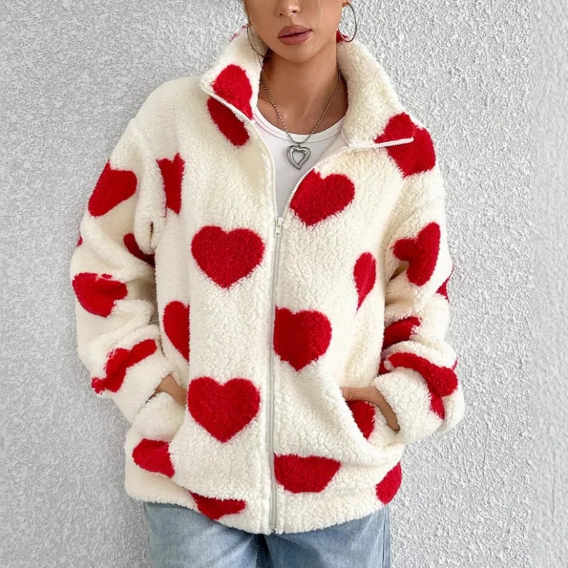 women's winter valentine cardigan sweater